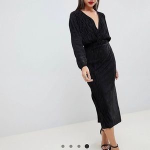 ASOS Plisse Midi Dress